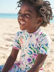 Ecru/Pink Sunsafe Swimsuit (3mths-7yrs) - Image 4 of 7