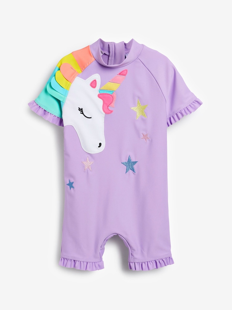 Lilac Purple Applique Character Swimsuit (3mths-7yrs) - Image 2 of 6
