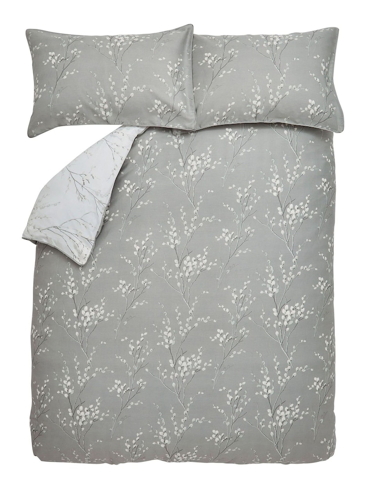 Laura Ashley Steel Grey Pussy Willow 100% Cotton Duvet Cover and Pillowcase Set - Image 5 of 5