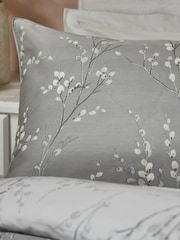 Laura Ashley Set of 2 Steel Grey Pussy Willow 100% Cotton Pillowcases - Image 2 of 4
