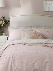 Laura Ashley Set of 2 Blush Pink Pussy Willow 100% Cotton Pillowcases - Image 1 of 4