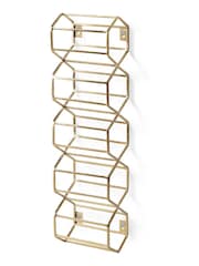 Oliver Bonas Gold Hexagon Wine Wall Rack - Image 3 of 3