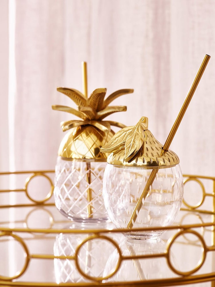 Oliver Bonas Gold Cocktail Pineapple Cup - Image 1 of 4