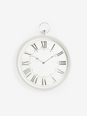 Grey 61cm Extra Large Pretty Vintage Wall Clock - Image 4 of 7