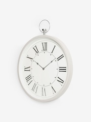 Grey 61cm Extra Large Pretty Vintage Wall Clock - Image 5 of 7