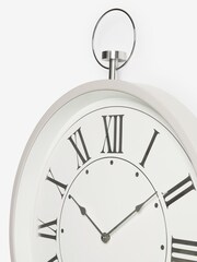 Grey 61cm Extra Large Pretty Vintage Wall Clock - Image 6 of 7