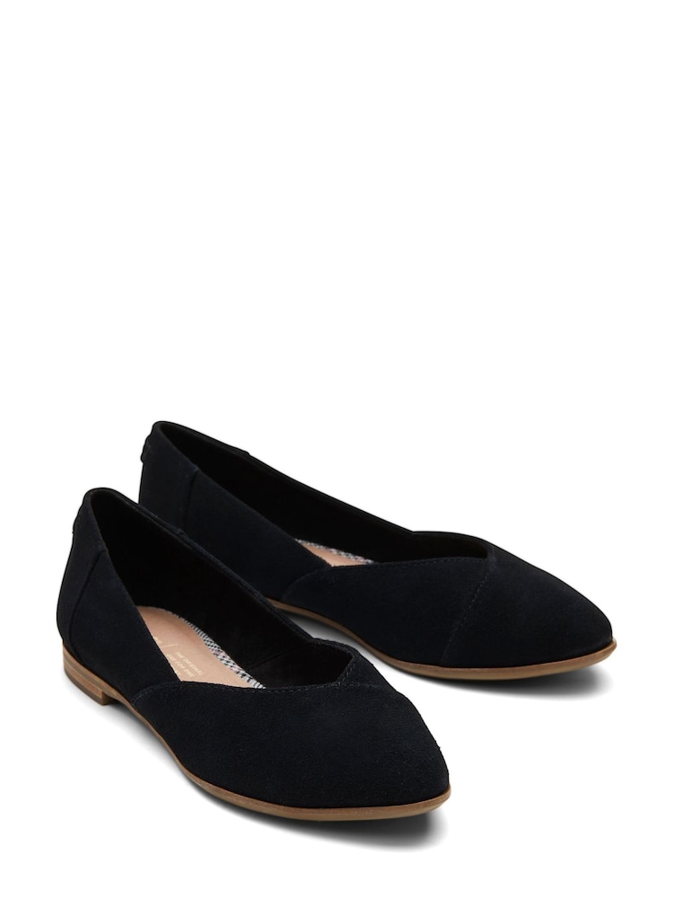 TOMS Black Jutti Neat Suede Shoes - Image 2 of 5
