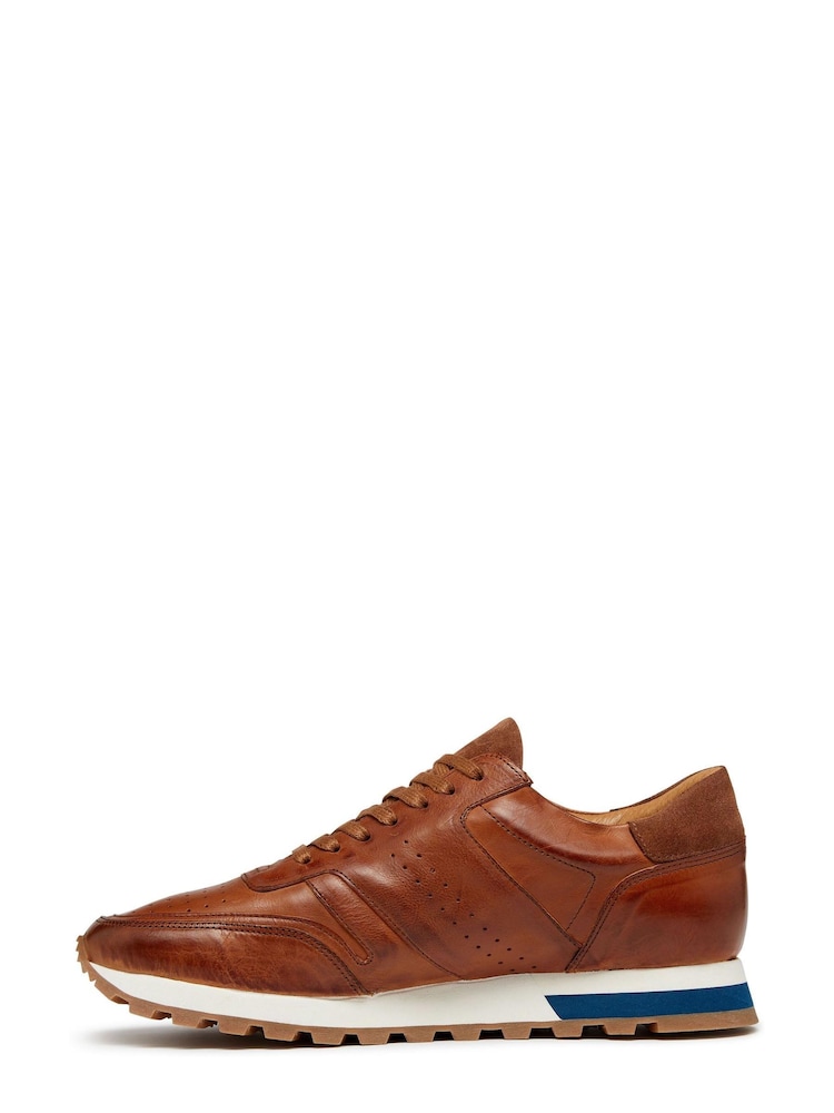 Oliver Sweeney Orjais Calf Leather Runner Trainers - Image 2 of 5