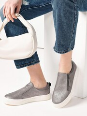 Grey Forever Comfort® Side Zip Slip On Trainers - Image 1 of 5