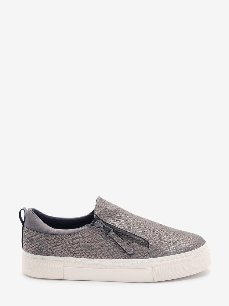Grey Forever Comfort® Side Zip Slip On Trainers - Image 2 of 5