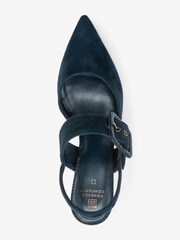 Mornarsko modra - Usnjeni čevlji z zaponko Forever Comfort® - Slika 5 iz 6