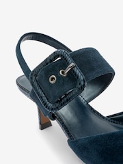 Mornarsko modra - Usnjeni čevlji z zaponko Forever Comfort® - Slika 6 iz 6