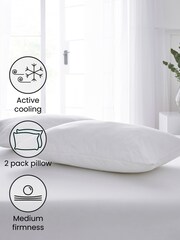 Set of 2 Fresh Cooling Medium 100% Cotton Pillows - Image 4 of 5