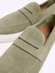 River Island Green Suede Loafers - Image 4 of 4
