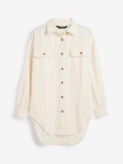 Rochelle Ecru White Oversized Denim Shirt - Image 2 of 2