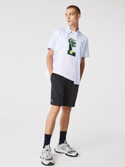 Lacoste Jersey Black Sweat Shorts - Image 1 of 6