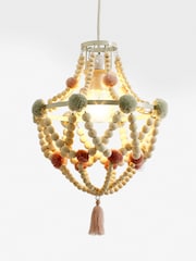 Pink Tahlia Pom Pom Easy Fit Chandelier Light shade - Image 6 of 6
