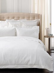 Sheridan White Millenia Classic Stripe 1200 Thread Count Duvet Cover - Image 1 of 2