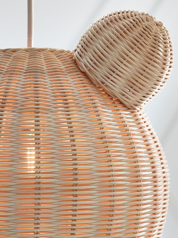Natural Teddy Bear Rattan Easy Fit Light shade - Image 3 of 5