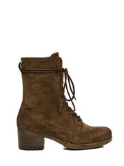 Celtic & Co Brown Block Heel Derby Boots - Image 1 of 5