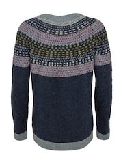 Celtic & Co. Blue Float Stitch Yoke Donegal Jumper - Image 7 of 8