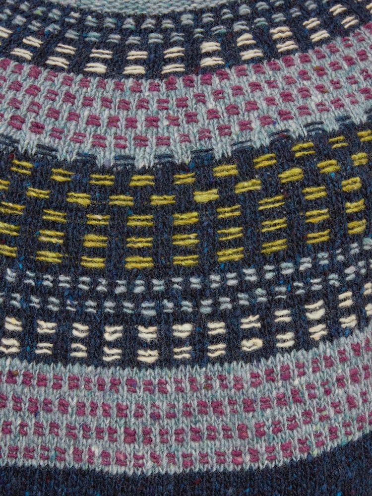 Celtic & Co. Blue Float Stitch Yoke Donegal Jumper - Image 8 of 8