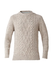 Бежевый - Celtic & Co. Cable Crew Neck Jumper - Image 2 of 3