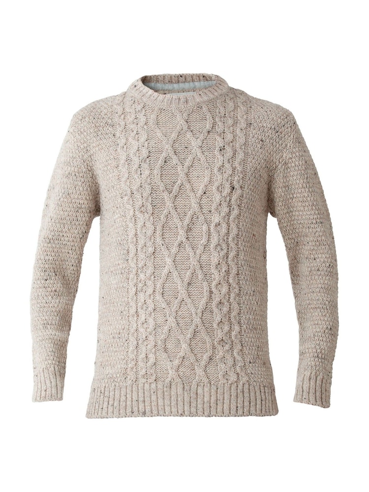 Бежевый - Celtic & Co. Cable Crew Neck Jumper - Image 2 of 3