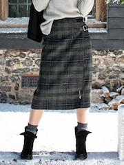 Бутылочно-зеленый - Celtic & Co. Midi Celt Kilt Skirt - Изображение 1 из 3