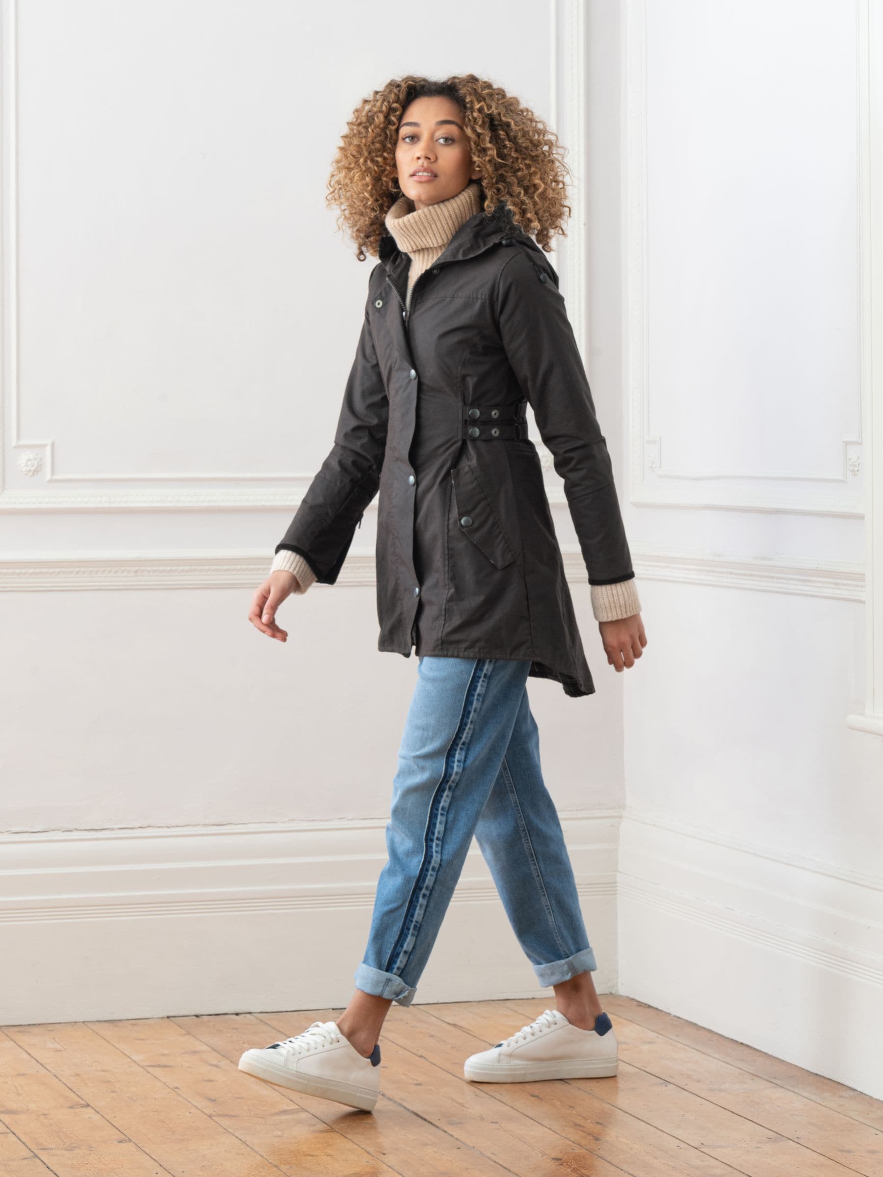 Buy Grey Waxed Riding Coat from Next USA