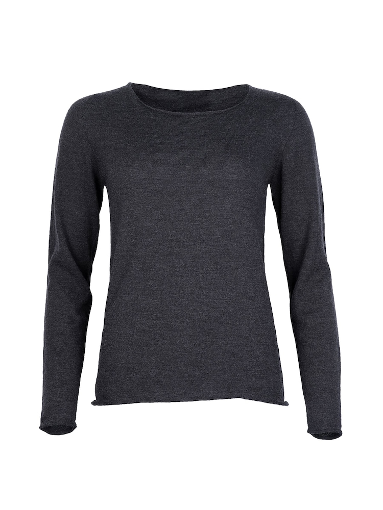 Celtic & Co Grey Fine Knit Merino Crew Neck Jumper - Image 3 of 3