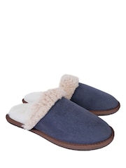 Celtic & Co. Ladies Blue Turnback Mules - Image 3 of 4