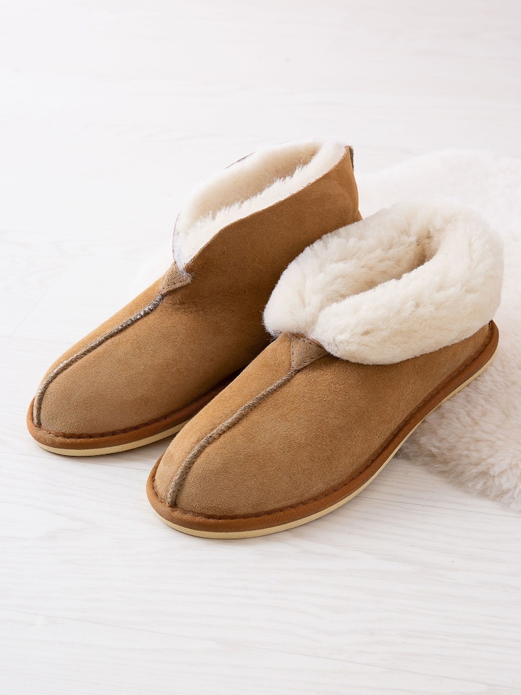 Celtic & Co. Ladies Sheepskin Bootee Slippers - Image 4 of 4
