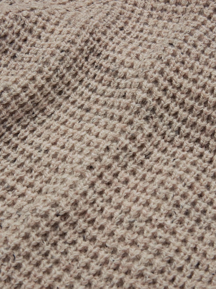 Naravni - Celtic & Co.. Moški z vafljasto strukturo Stitch pletena jopa - Slika 4 iz 4