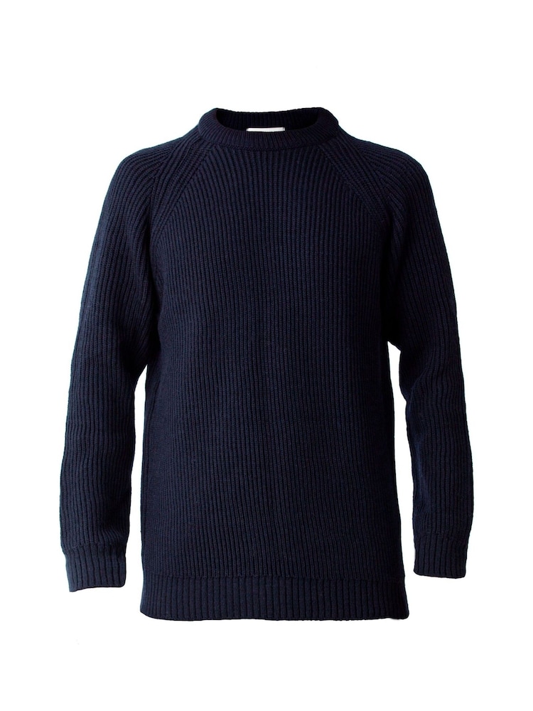Blau - Celtic & Co. Fishermans gerippter Pullover für Herren - Bild 5 von 5