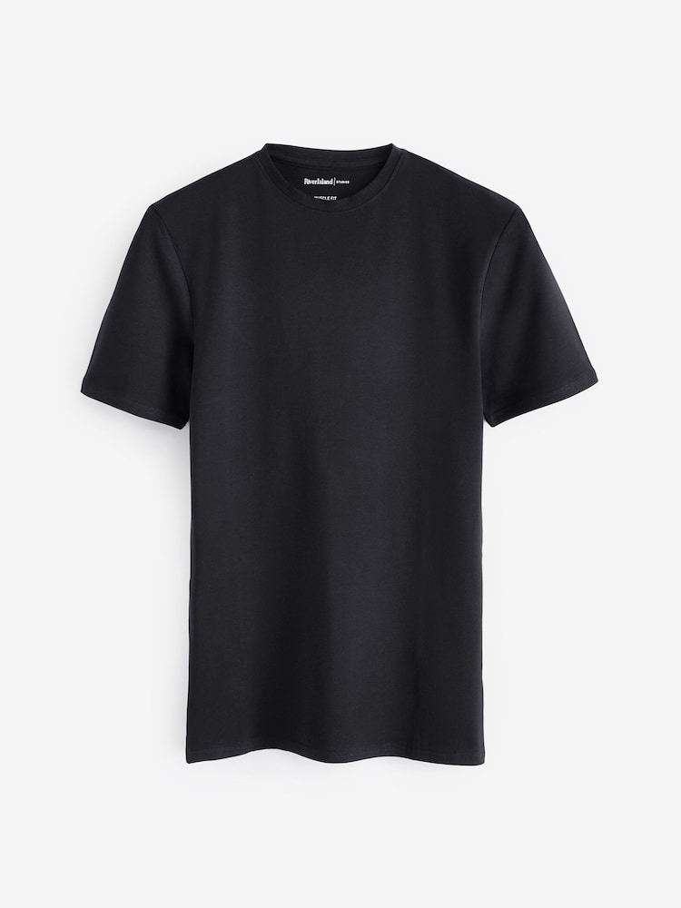 River Island Muscle Fit Studio T-Shirts 4 Pack - Bild 7 von 7