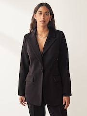 Black Tailored Fuller Bust Blazer - Image 1 of 5