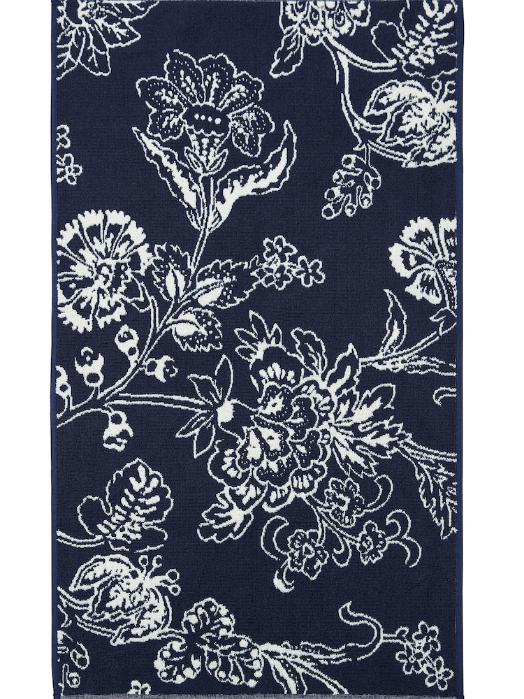 Joules Blue Indienne Floral Bath Mat - Image 2 of 2