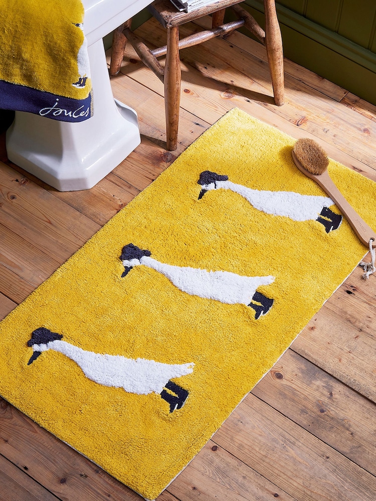 Joules Gold Delia Duck Bath Mat - Image 1 of 2