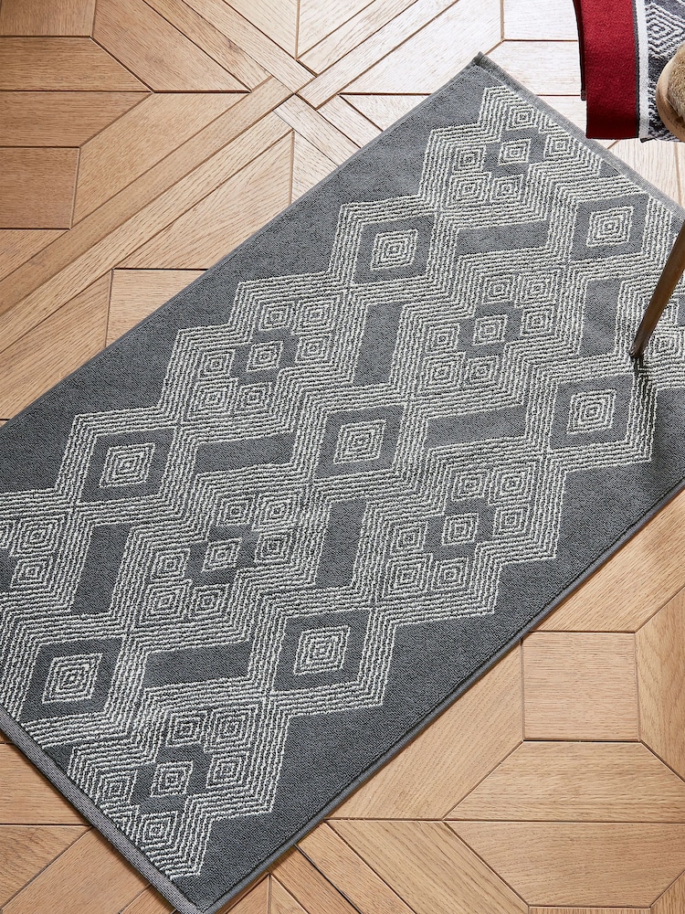 Bedeck of Belfast Grey Siya Bath Mat - Image 1 of 1