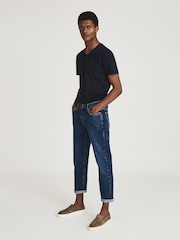 Reiss Navy Regular Fit V-neck T-shirt - Image 1 of 7