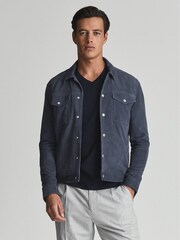 Reiss Navy Regular Fit V-neck T-shirt - Image 7 of 7