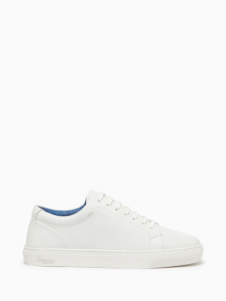 Oliver Sweeney White Calf Leather Trainers - Image 1 of 5