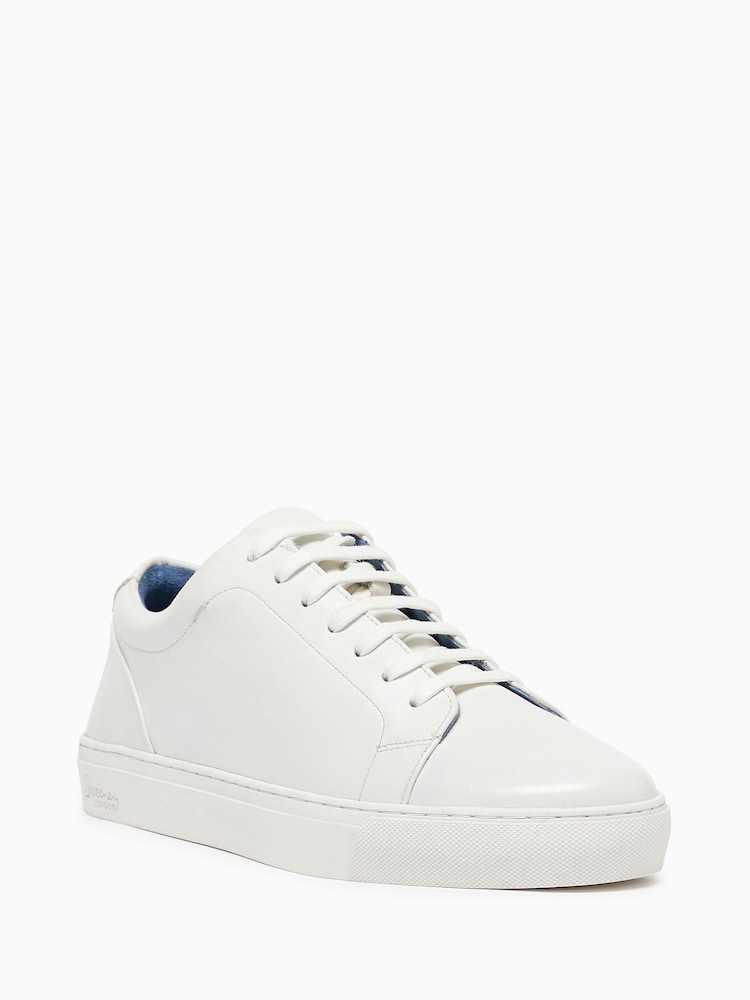 Oliver Sweeney White Calf Leather Trainers - Image 2 of 5