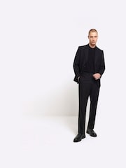 River Island Black Plain Slim Fit Suit Trousers - Image 1 of 3