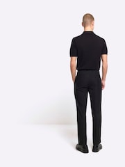 River Island Black Plain Slim Fit Suit Trousers - Image 2 of 3