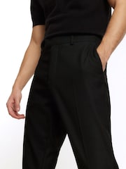 River Island Black Plain Slim Fit Suit Trousers - Image 3 of 3