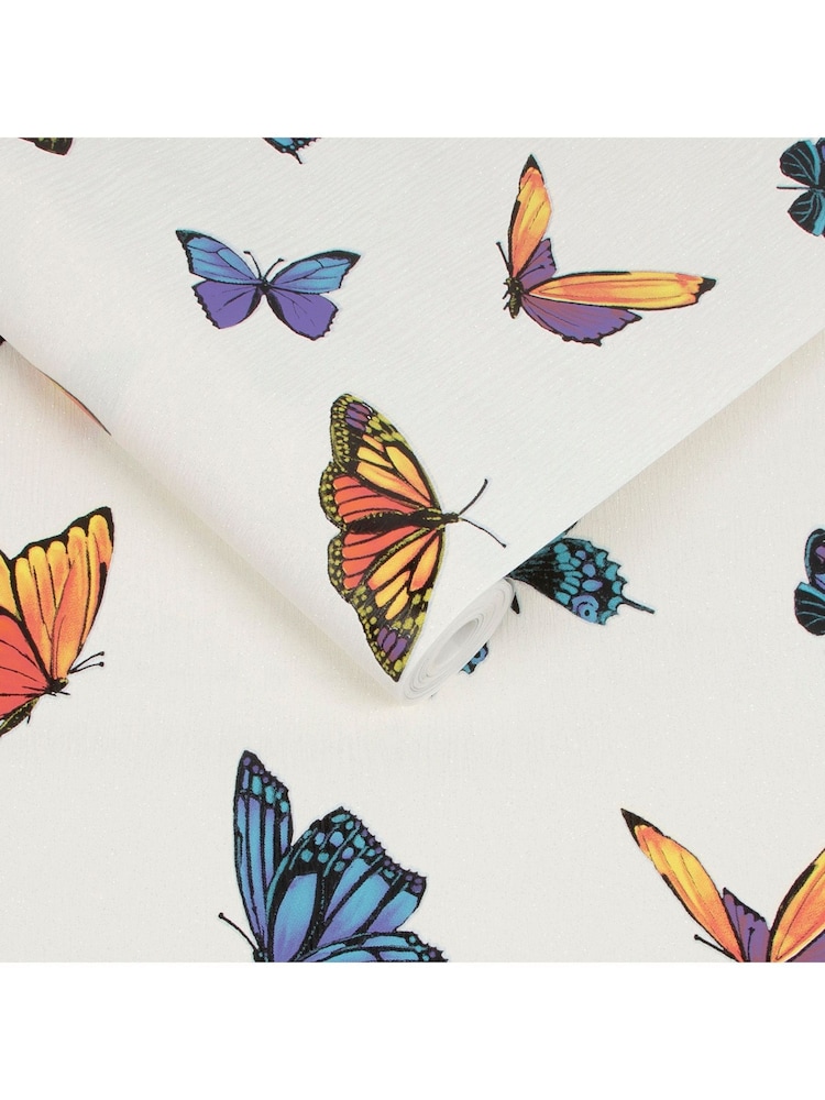 Julien Macdonald White Flutterby 10M Wallpaper - Image 3 of 3