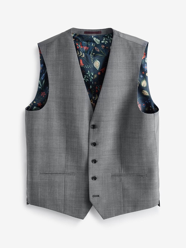 Grey Signature TG Di Fabio Wool Rich Check Suit: Waistcoat - Image 5 of 5