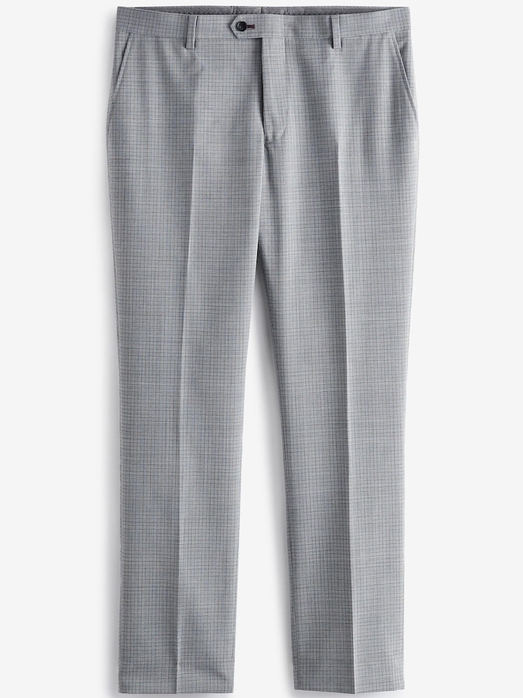 Light Grey Slim Fit Signature TG Di Fabio Wool Rich Puppytooth Suit: Trousers - Image 1 of 3